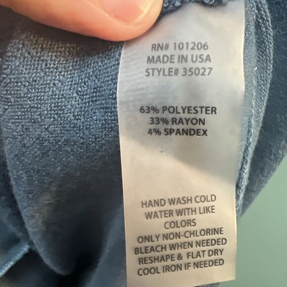 Soft Surroundings Cowl Neck Tunic Sweater Size Medium Petite Blue soft - Picture 4 of 8